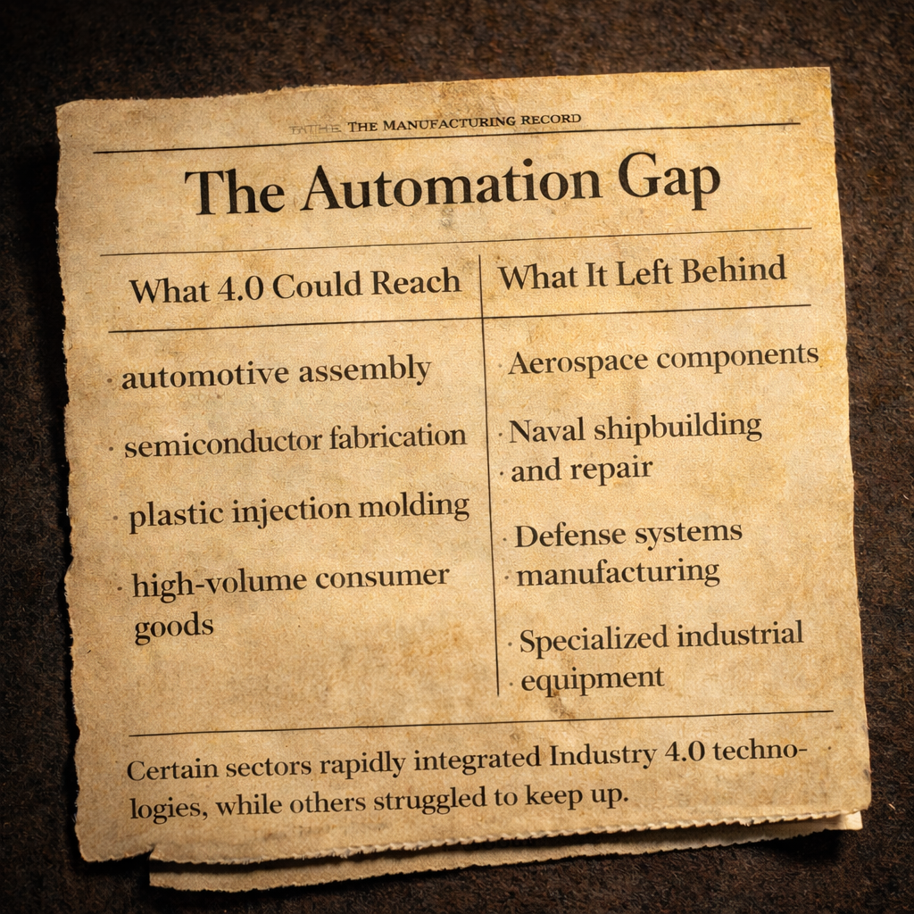 The Automation Gap — what traditional automation could reach vs. what it left behind