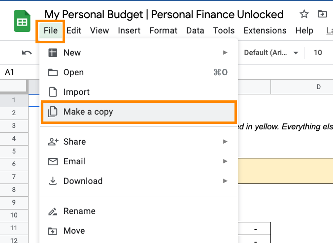 Copying a Google Spreadsheet