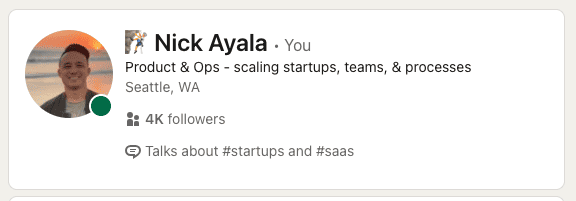 Nicholas Ayala LinkedIn Profile