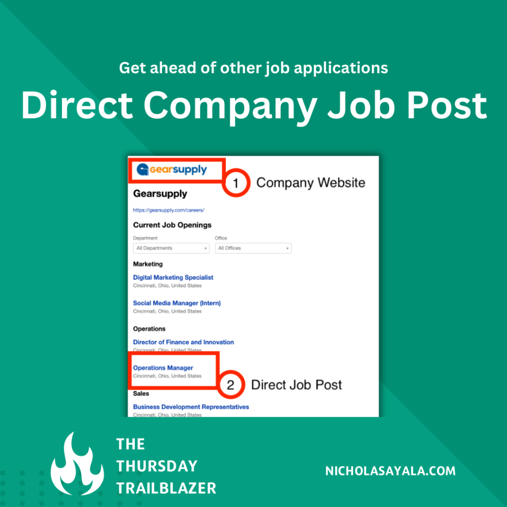 025 Direct Company Job Post